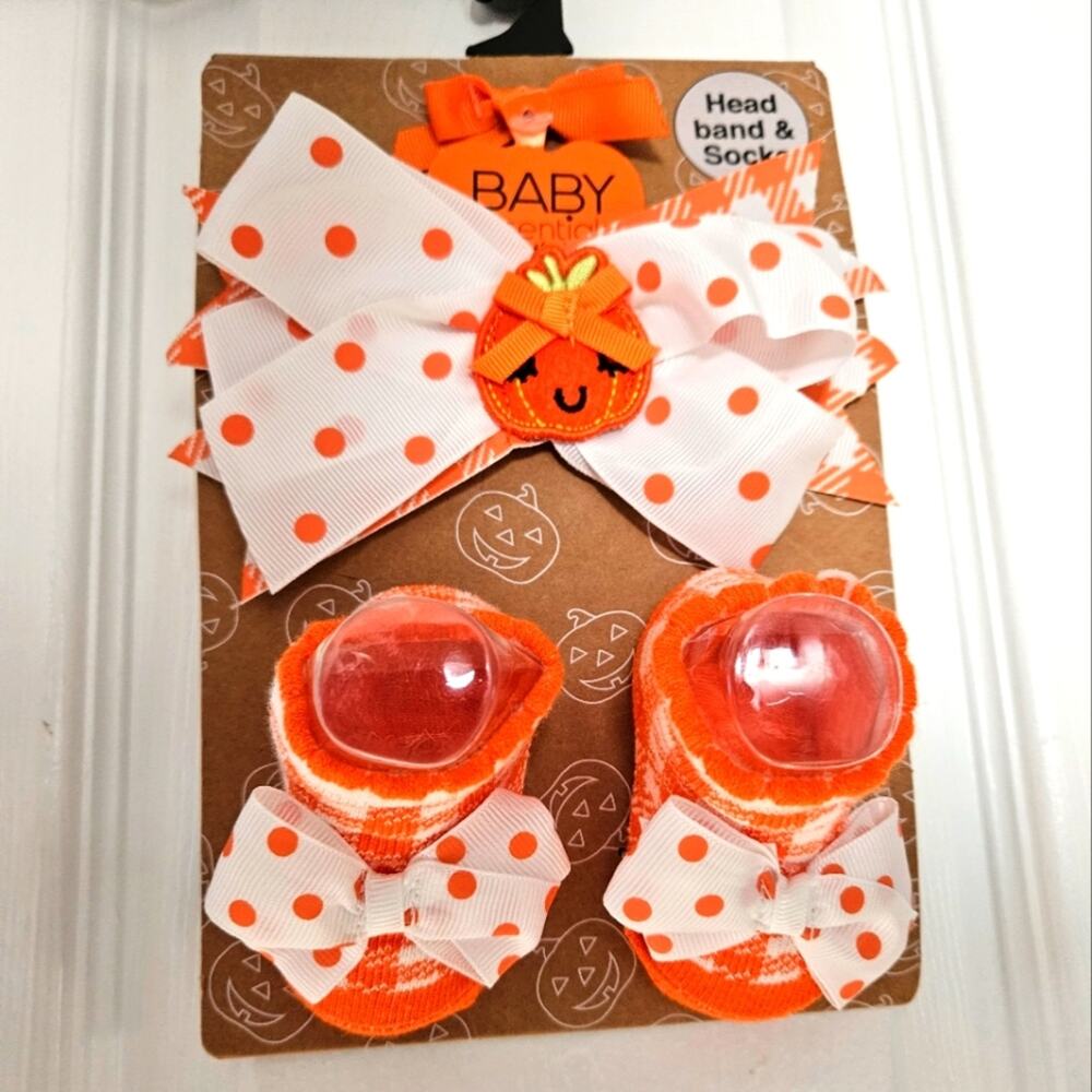 Baby essentials halloween headband &‎ socks set